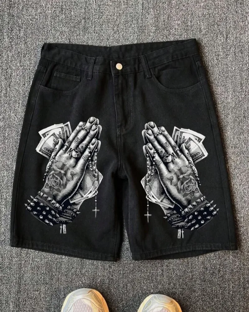 American Summer Fashion Personalized Pattern Casual Loose Jeans Men Street Hip-hop Punk Harajuku Y2K Retro Straight Shorts Women
American Summer Fashion Personalized Pattern Casual Loose Jeans Men Street Hip-hop Punk Harajuku Y2K Retro Straight Shorts Women