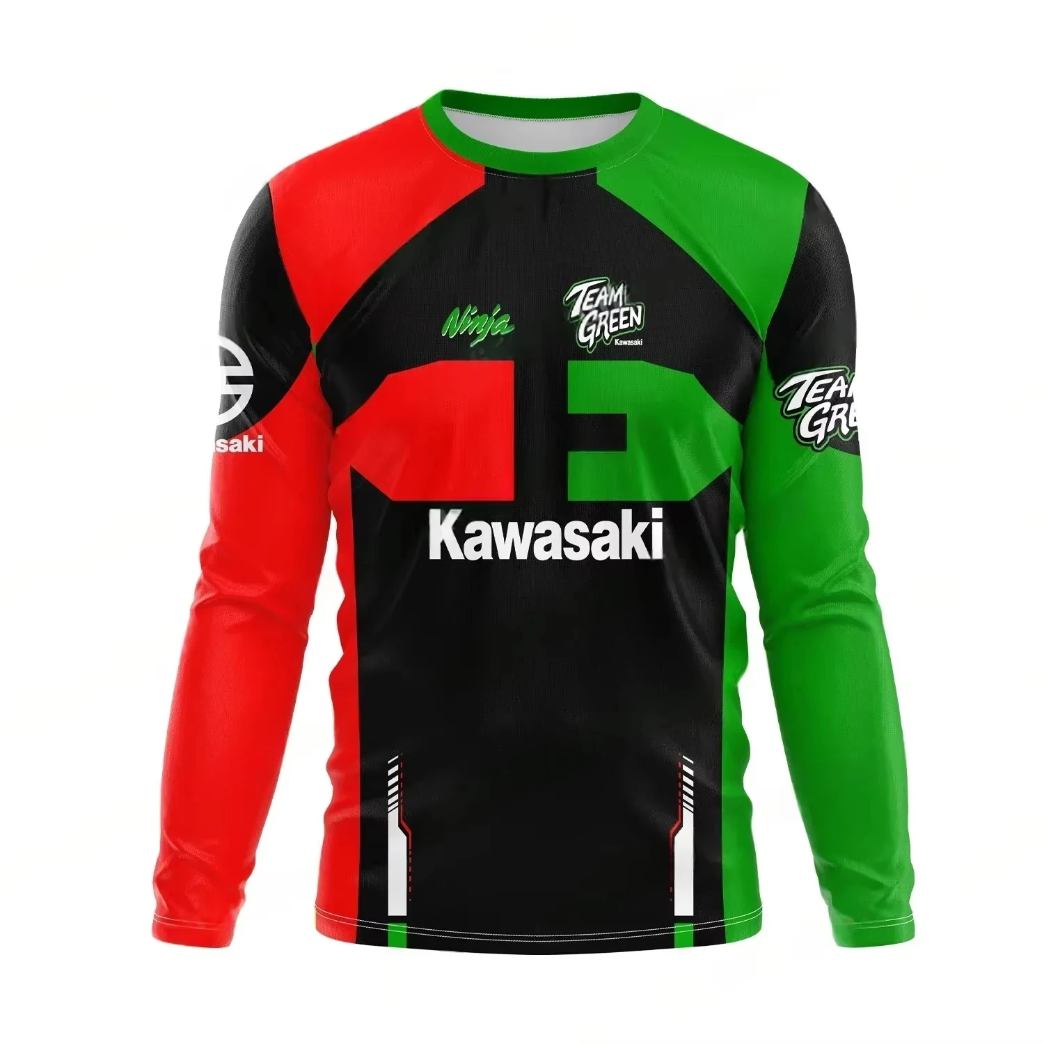 Autumn Men's Round Neck Long Sleeved T-Shirt Kawasaki Motorcycle Print Breathable Quick Drying Comfortable Outdoor Sports Top
Autumn Men's Round Neck Long Sleeved T-Shirt Kawasaki Motorcycle Print Breathable Quick Drying Comfortable Outdoor Sports Top