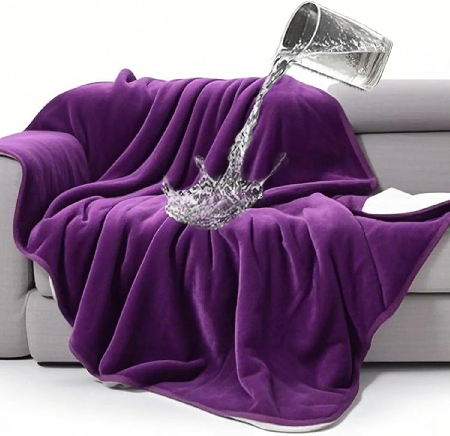 Waterproof Pet Blanket, Reversible Sherpa Fleece Throw, Furniture Protector from Pee & Fur, 50x60in Dark Purple
Waterproof Pet Blanket, Reversible Sherpa Fleece Throw, Furniture Protector from Pee & Fur, 50x60in Dark Purple