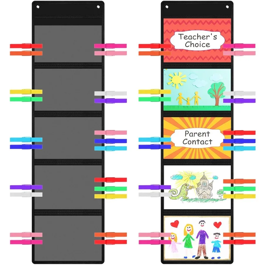2 Sets Student Behavior Clip Chart for Classroom with 2 Pcs Black 5 Pockets Storage Pocket Chart and 24 Wooden Clips Ideal for
2 Sets Student Behavior Clip Chart for Classroom with 2 Pcs Black 5 Pockets Storage Pocket Chart and 24 Wooden Clips Ideal for