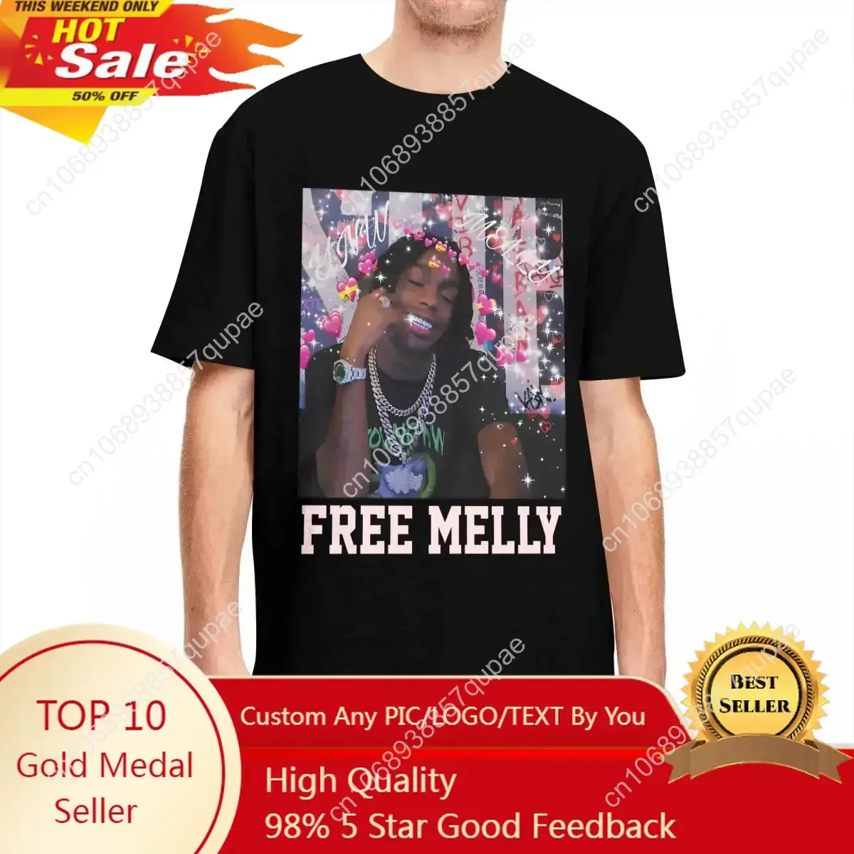 Ynw Music Melly Outfit Unisex T Shirts Cotton Tee Printed Rock Hip Hop T-shirt Clothes
Ynw Music Melly Outfit Unisex T Shirts Cotton Tee Printed Rock Hip Hop T-shirt Clothes