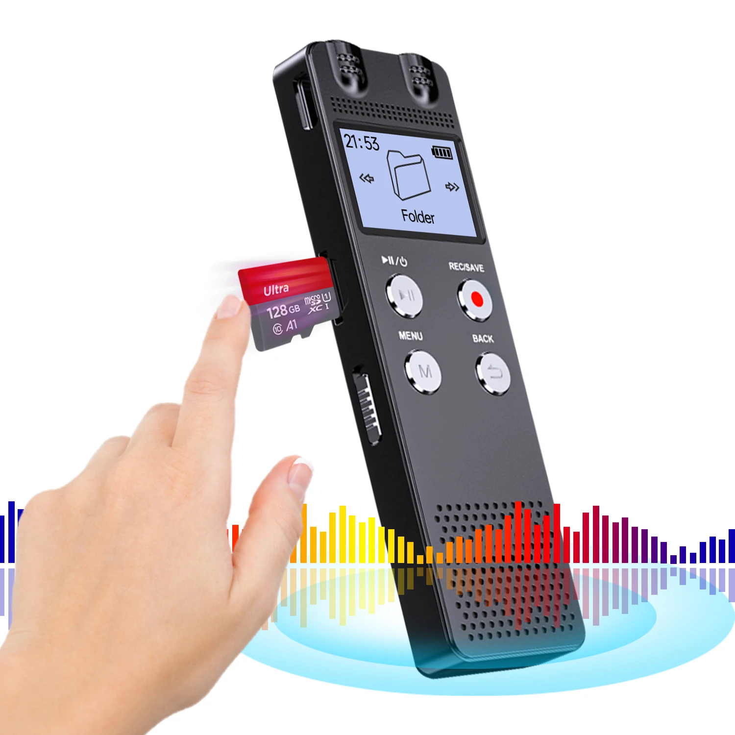 Digital Voice Recorder - 1536KBPS HD Recording with Playback, 52Hours Audio Record, Noise Reduction, USB for Lecture, Meeting 
Digital Voice Recorder - 1536KBPS HD Recording with Playback, 52Hours Audio Record, Noise Reduction, USB for Lecture, Meeting