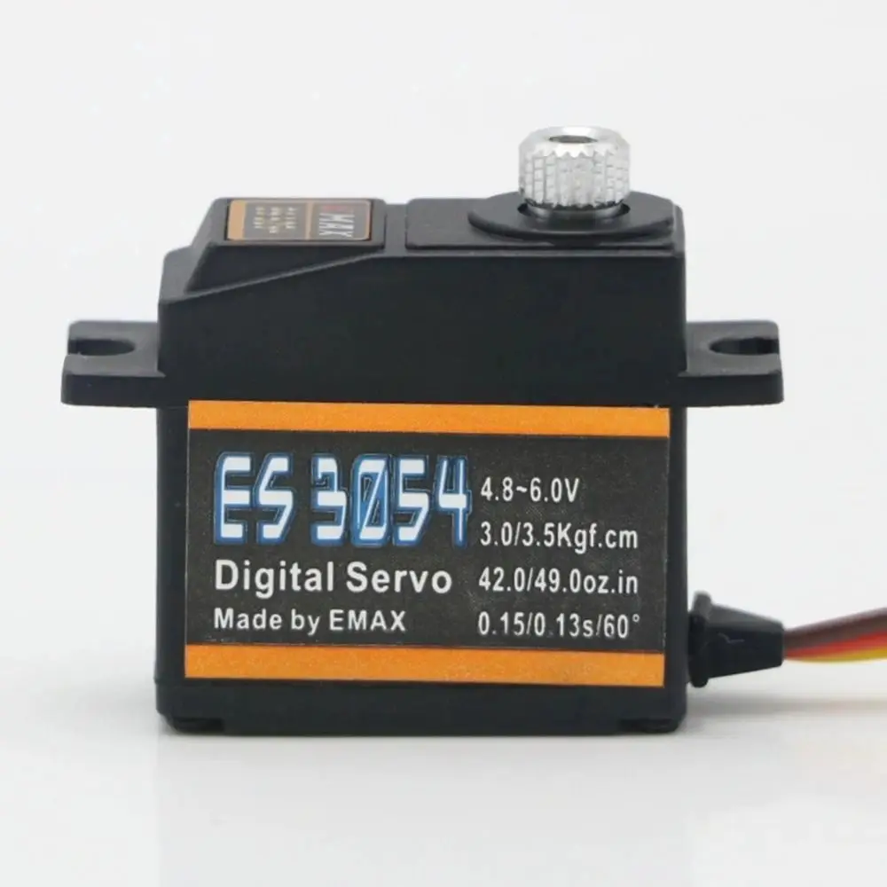 4.8V - 6.0V 17g 3.5kg 0.13sec 23T Emax ES3054 Digital Servo Metal Gear Servo for RC Airplane Model ES3154 Upgrade
4.8V - 6.0V 17g 3.5kg 0.13sec 23T Emax ES3054 Digital Servo Metal Gear Servo for RC Airplane Model ES3154 Upgrade