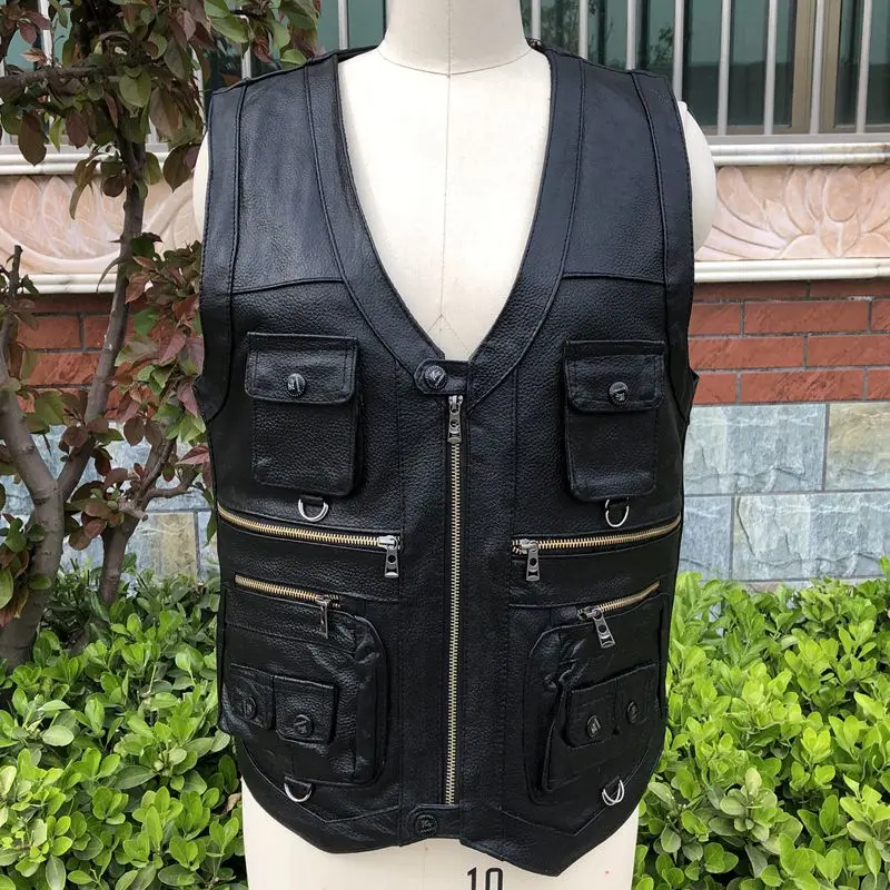 Spring, Autumn and Winter Sheepskin Vest Man Genuine Real Leather Photography Multi-Pocket Waistcoat plus Size Loose Dad Outfit
Spring, Autumn and Winter Sheepskin Vest Man Genuine Real Leather Photography Multi-Pocket Waistcoat plus Size Loose Dad Outfit