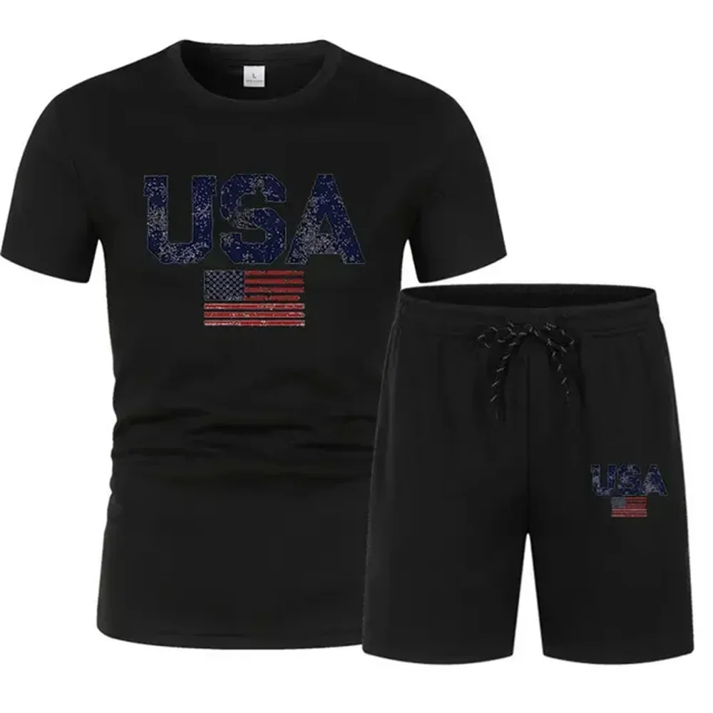 Ventilate Fashion Men's Summer Casual Printed Short Sleeve Sportswear Set Breathable T-shirt + shorts Fitness Wear Two-piece Set
Ventilate Fashion Men's Summer Casual Printed Short Sleeve Sportswear Set Breathable T-shirt + shorts Fitness Wear Two-piece Set