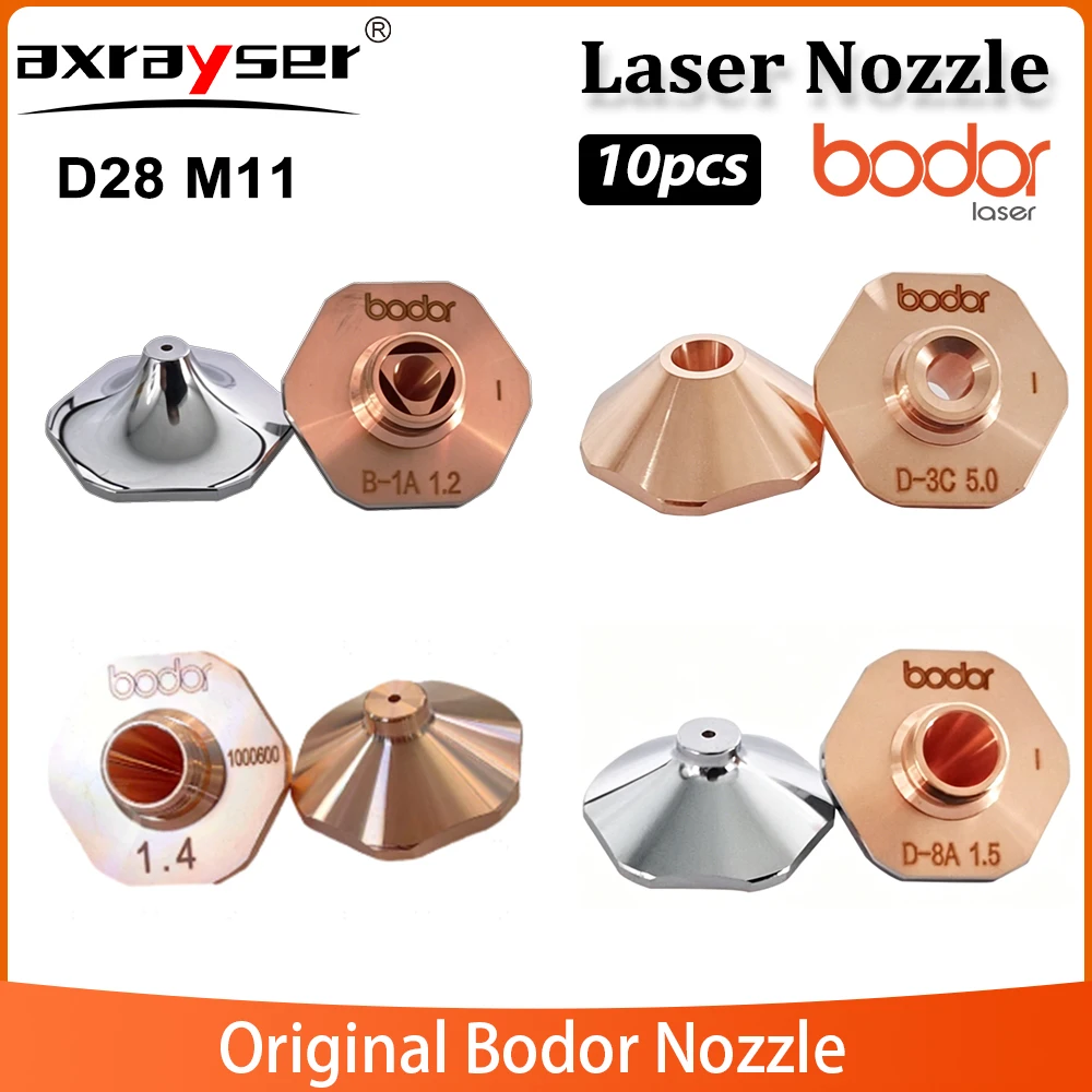10PCS Bodor Original Dia28 M11 Laser Nozzle Single Double Layer High Speed Copper Nozzle for Bodor Fiber Laser Cutting Head
10PCS Bodor Original Dia28 M11 Laser Nozzle Single Double Layer High Speed Copper Nozzle for Bodor Fiber Laser Cutting Head