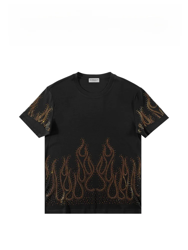 Новая мужская футболка BAIRBAOLIY с коротким рукавом, украшенная стразами, для тяжелых работ, модная, в городском стиле, дышащая, из хлопка
Новая мужская футболка BAIRBAOLIY с коротким рукавом, украшенная стразами, для тяжелых работ, модная, в городском стиле, дышащая, из хлопка