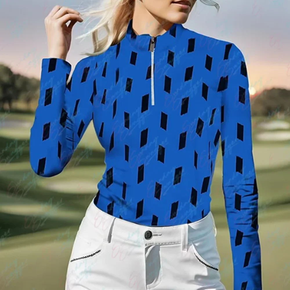 5-color new women's long-sleeved golf Polo shirt breathable, quick-drying and sweat-wicking autumn and winter golf tops
5-color new women's long-sleeved golf Polo shirt breathable, quick-drying and sweat-wicking autumn and winter golf tops