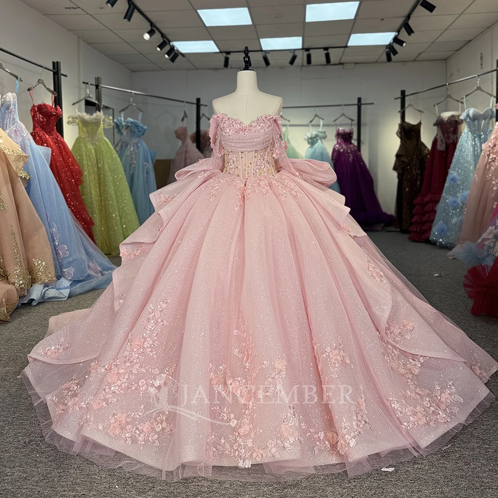 Великолепное розовое платье Quinceanera, бальное платье с короткими рукавами, торжественное платье для девочек 15-летнего возраста, платье на заказ, quinceañer
Великолепное розовое платье Quinceanera, бальное платье с короткими рукавами, торжественное платье для девочек 15-летнего возраста, платье на заказ, quinceañer