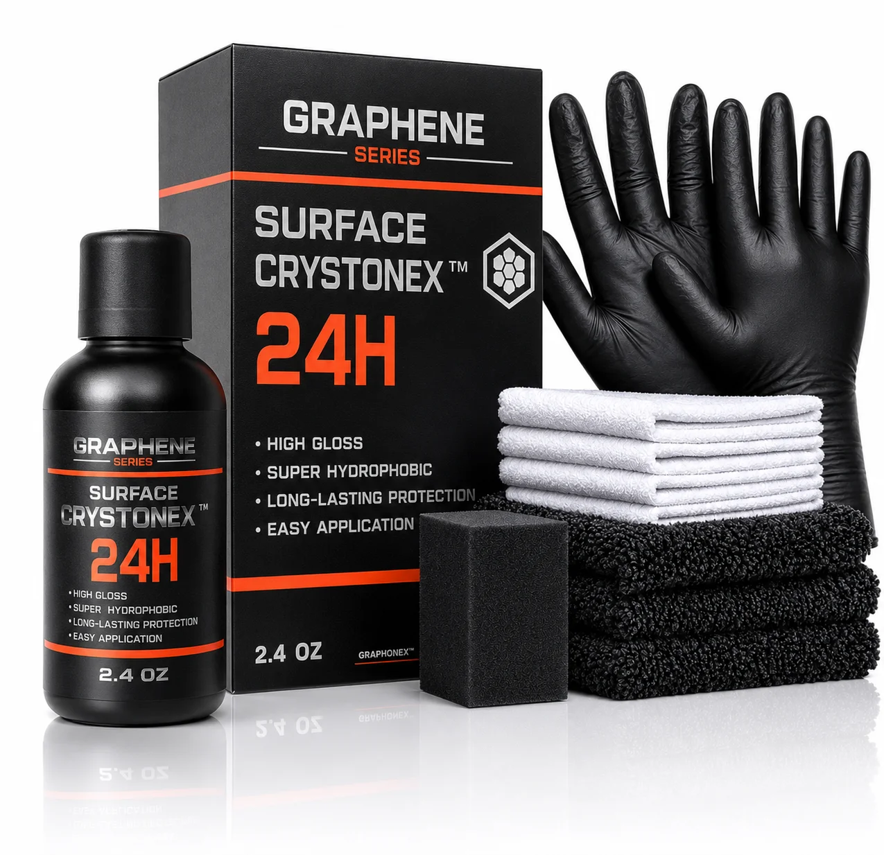Graphene ceramic coating 24H Surface Enhancer – High Gloss & Ultimate Durability (70ml)
Graphene ceramic coating 24H Surface Enhancer – High Gloss & Ultimate Durability (70ml)