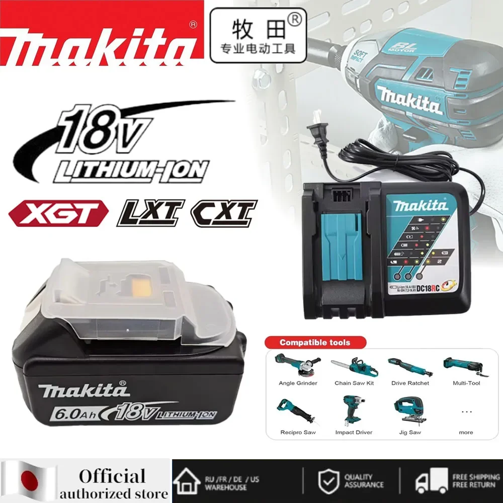 100% Makita Original 18V 6000mAh Lithium ion Rechargeable Battery 18v drill Replacement Batteries BL1860 BL1830 BL1850 BL1860B
100% Makita Original 18V 6000mAh Lithium ion Rechargeable Battery 18v drill Replacement Batteries BL1860 BL1830 BL1850 BL1860B
