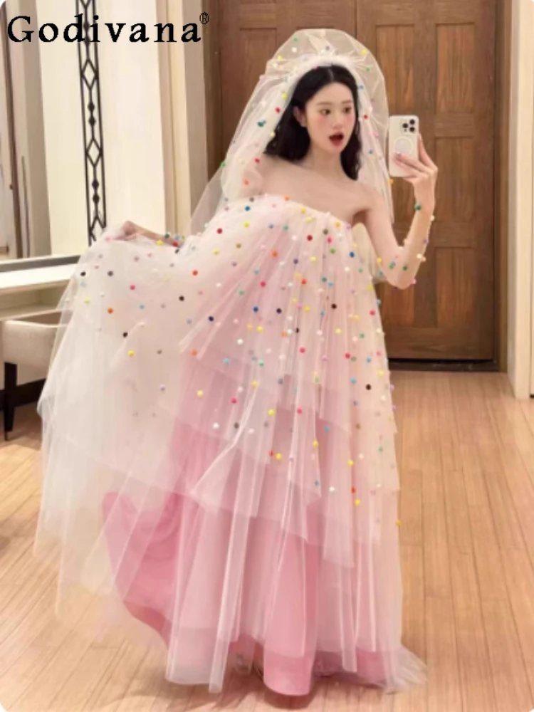 2025 New Spring Summer 3XL Pink Strapless Princess Wedding Dress Sweet Girls Loose Fashion Temperament Fairy Birthday Dresses
2025 New Spring Summer 3XL Pink Strapless Princess Wedding Dress Sweet Girls Loose Fashion Temperament Fairy Birthday Dresses