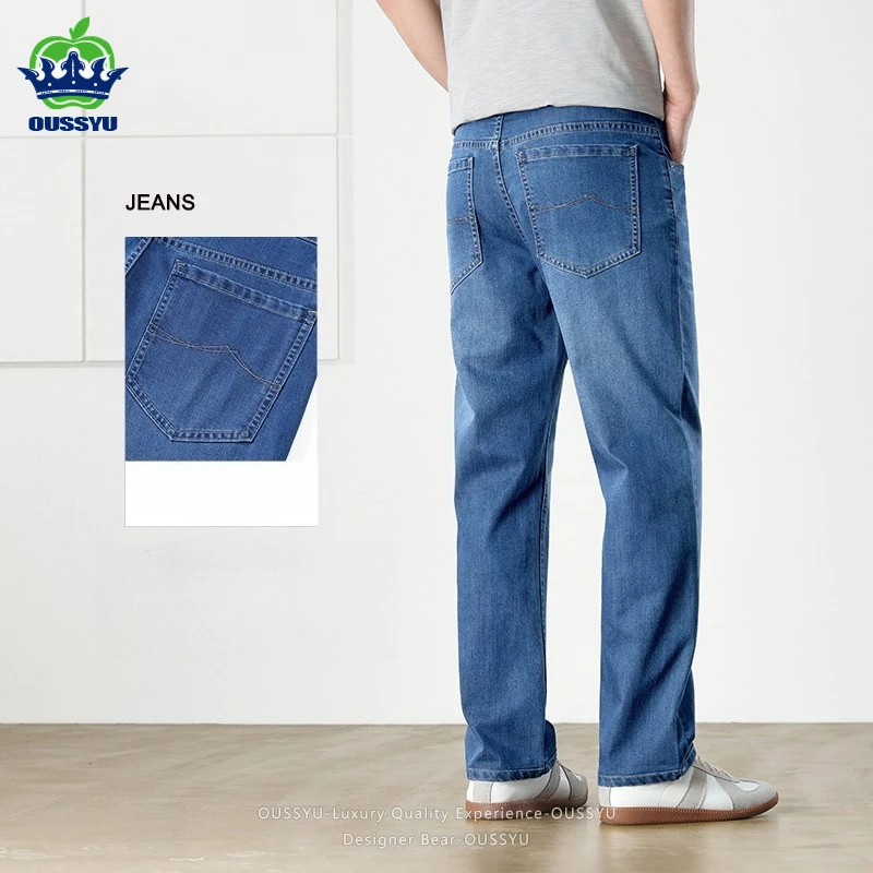 Luxury Experience Men's Breathe Cotton Modal Jeans Spring Summer Elastic Straight Casual Business Trousers Man Plus Size 28-40
Luxury Experience Men's Breathe Cotton Modal Jeans Spring Summer Elastic Straight Casual Business Trousers Man Plus Size 28-40