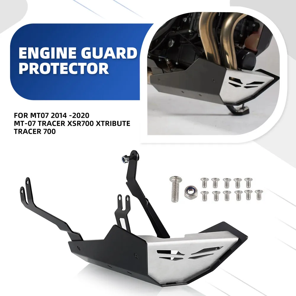 For YAMAHA MT07 2014 -2020 MT-07 Tracer XSR700 XTribute TRACER 700 Motorcycle Chassis Guard Engine Skid Plate Protective Cover
For YAMAHA MT07 2014 -2020 MT-07 Tracer XSR700 XTribute TRACER 700 Motorcycle Chassis Guard Engine Skid Plate Protective Cover
