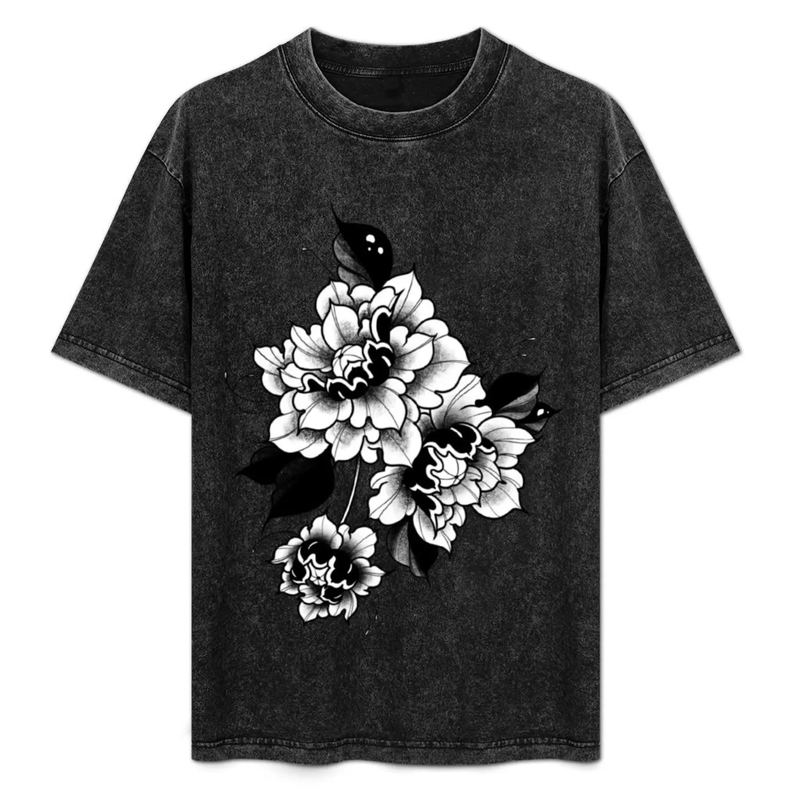 Blackwork Peonies T-Shirt anime clothes Luxury man summer top mens cotton t shirts
Blackwork Peonies T-Shirt anime clothes Luxury man summer top mens cotton t shirts