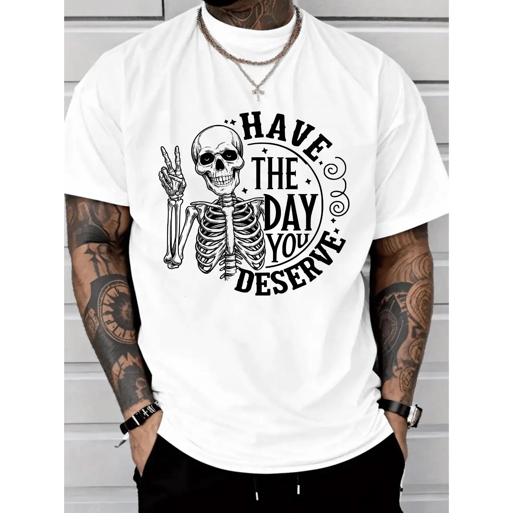 Men’s Gothic Skeleton Graphic T-Shirt – Funny Sarcastic Streetwear Tee for Summer or Festival – 2025 Plus Size Casual Top
Men’s Gothic Skeleton Graphic T-Shirt – Funny Sarcastic Streetwear Tee for Summer or Festival – 2025 Plus Size Casual Top