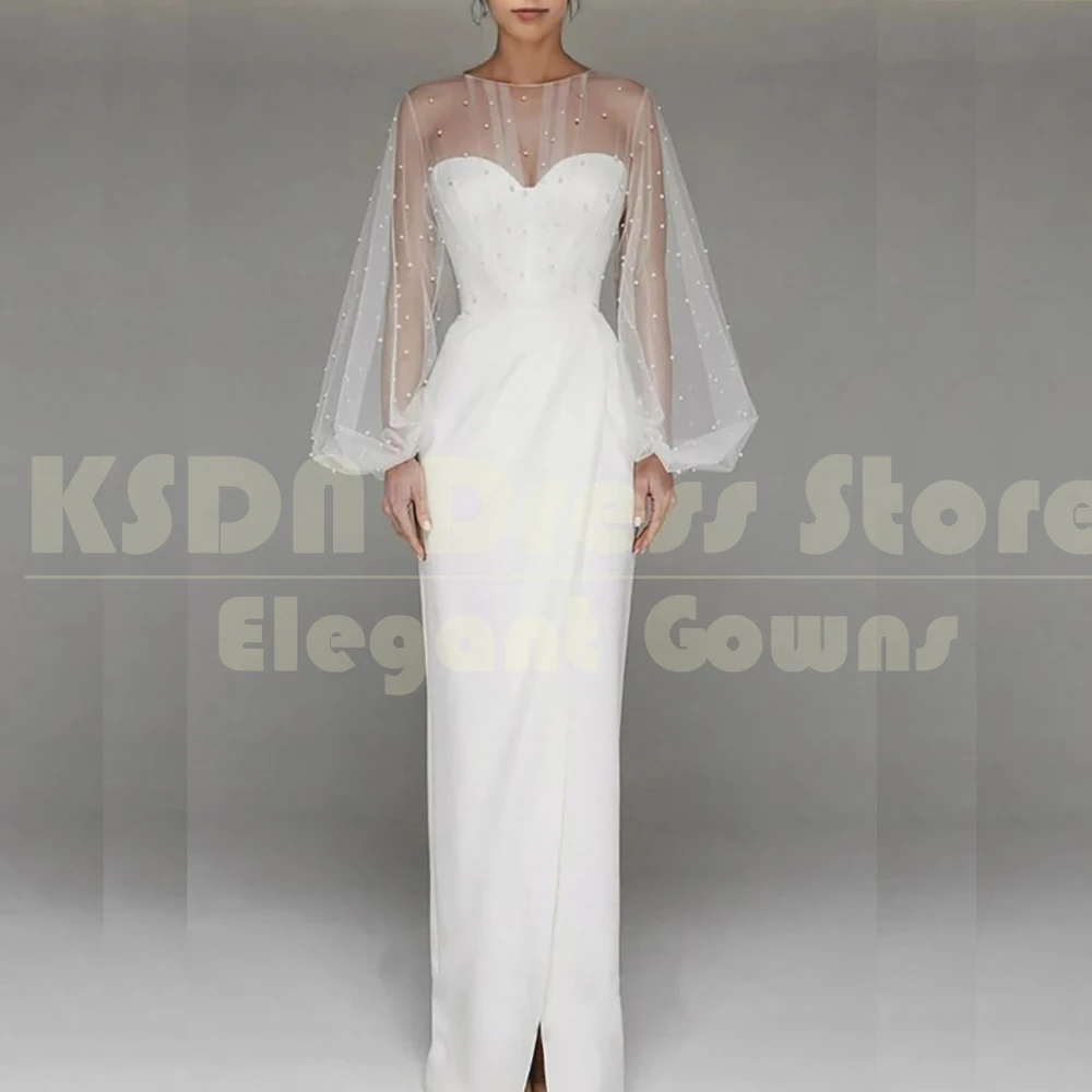 Luxury White Prom Dresses Formal Long Sleeve Beading O-Neck Floor Length Dress High Quality Evening Gowns Vestidos
Luxury White Prom Dresses Formal Long Sleeve Beading O-Neck Floor Length Dress High Quality Evening Gowns Vestidos