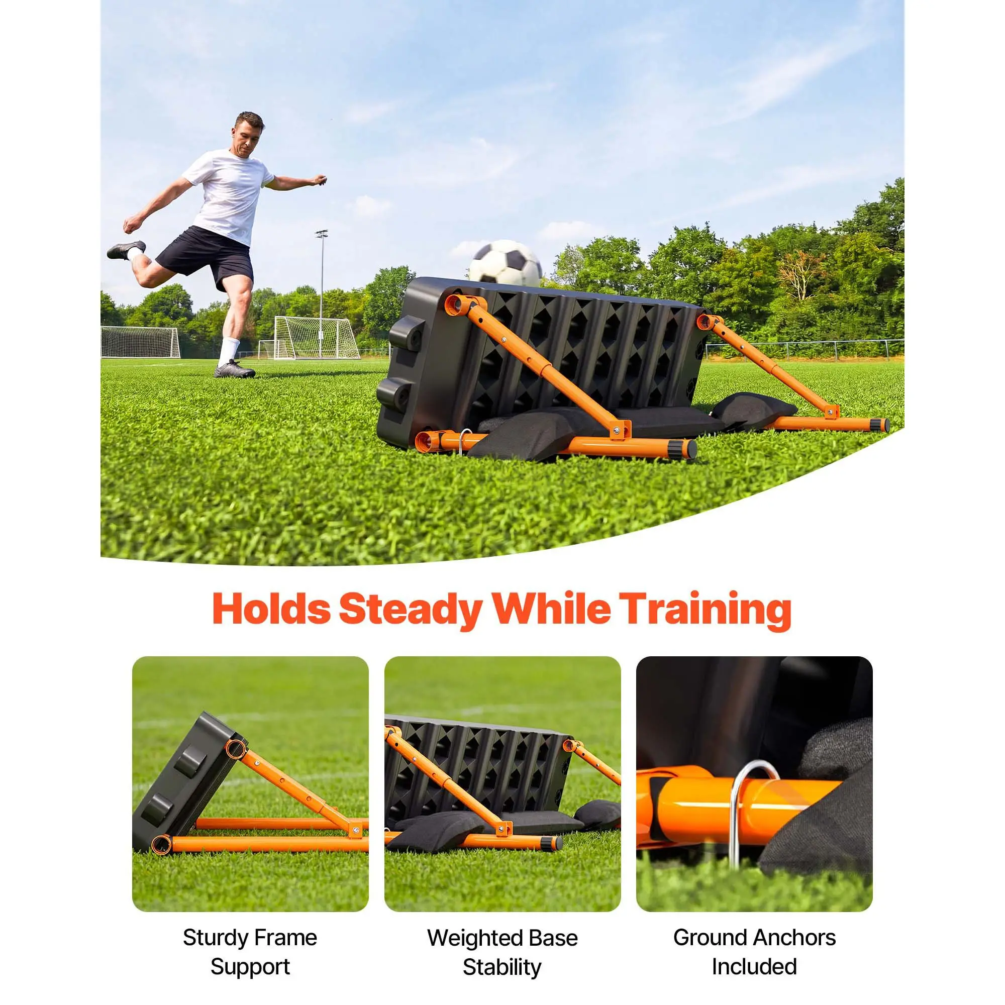 Soccer Rebounder Board, 37.4 x 9.8 in Portable Soccer Rebound Wall, Dual Surface Sports Kick Back Trainer, 3 Adjustable Angles, Easy Setup Ball Practice Equipment for Passing & Reaction Skills
Soccer Rebounder Board, 37.4 x 9.8 in Portable Soccer Rebound Wall, Dual Surface Sports Kick Back Trainer, 3 Adjustable Angles, Easy Setup Ball Practice Equipment for Passing & Reaction Skills
