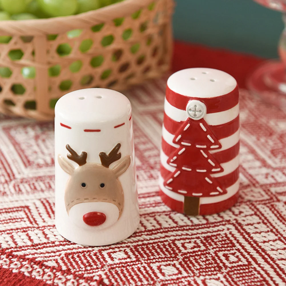 2Pcs Kitchen Salt Pepper Shaker Ceramic Condiment Bottles Xmas Cartoon Design Space Saving Seasoning Holders for Home Bbq
2Pcs Kitchen Salt Pepper Shaker Ceramic Condiment Bottles Xmas Cartoon Design Space Saving Seasoning Holders for Home Bbq