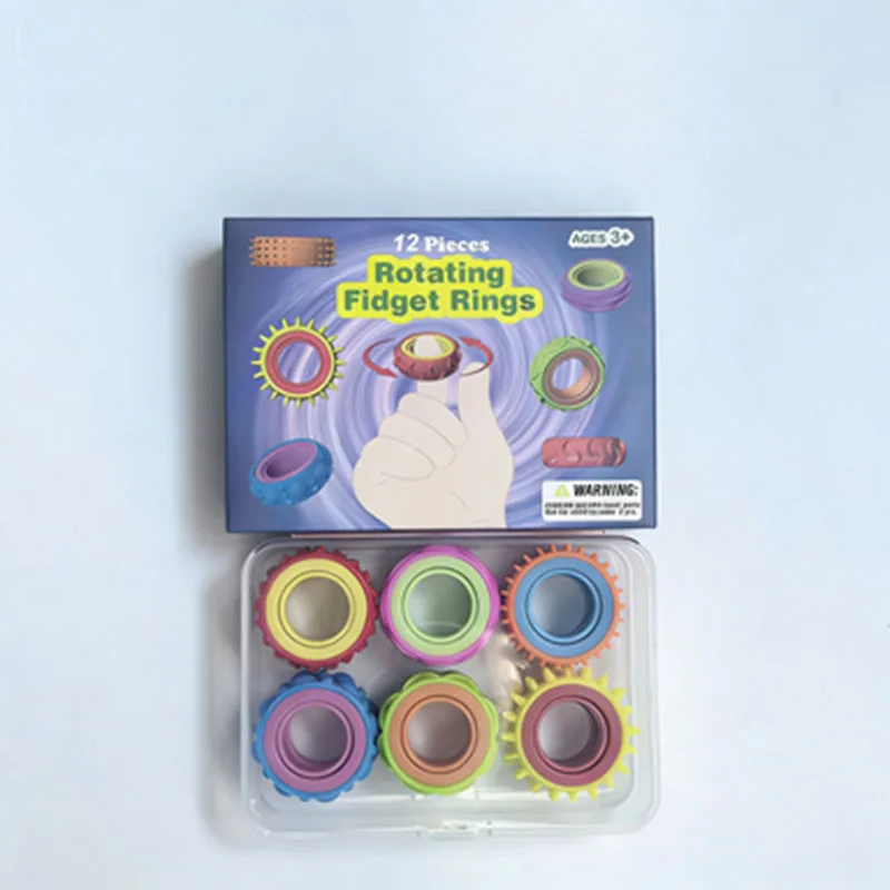 6/12pcs Fidget Toys Children's Rotating Sensory Ring Gyro Decompression Toy Rotating Sensory Ring Squeeze Fidget Toy Spinner
6/12pcs Fidget Toys Children's Rotating Sensory Ring Gyro Decompression Toy Rotating Sensory Ring Squeeze Fidget Toy Spinner