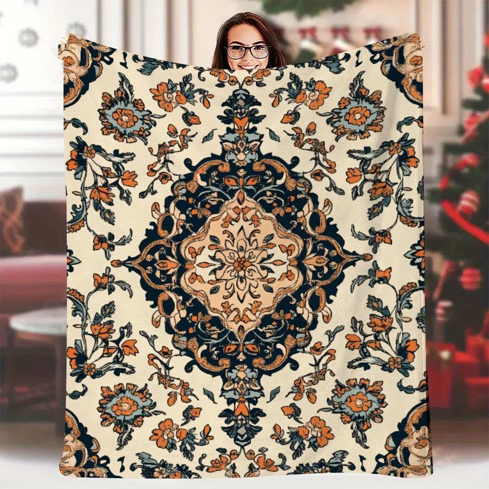 Мягкое и уютное фланелевое одеяло Heriz с антикварным персидским узором 60x80 дюймов — идеально подходит для всех сезонов, идеально подходит для дивана, кровати
Мягкое и уютное фланелевое одеяло Heriz с антикварным персидским узором 60x80 дюймов — идеально подходит для всех сезонов, идеально подходит для дивана, кровати