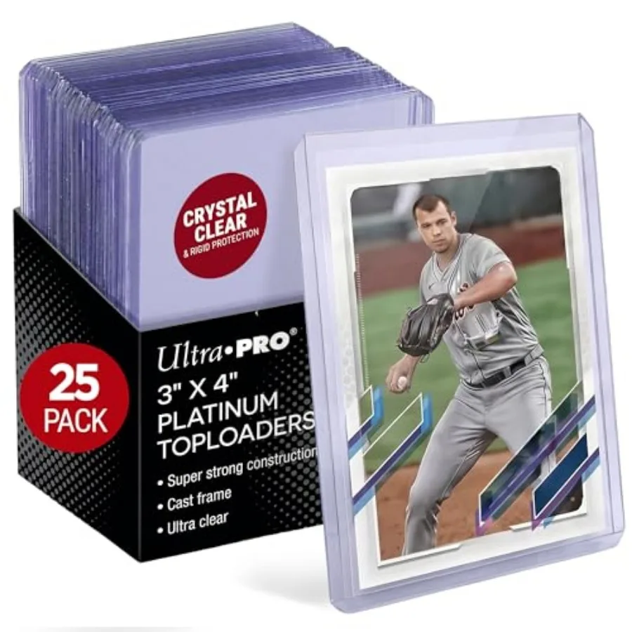 3" x 4" Ultra Clear Platinum Top Loaders for Trading Cards Rigid Card Top Loaders for Sports, MTG and Pokemon Fits 2.5" x 3.5"
3" x 4" Ultra Clear Platinum Top Loaders for Trading Cards Rigid Card Top Loaders for Sports, MTG and Pokemon Fits 2.5" x 3.5"