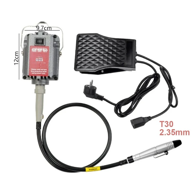 Flexible Shaft Quick Change Handpiece 2.35mm Shank Rotary Polishing Carving Hand Tool
Flexible Shaft Quick Change Handpiece 2.35mm Shank Rotary Polishing Carving Hand Tool