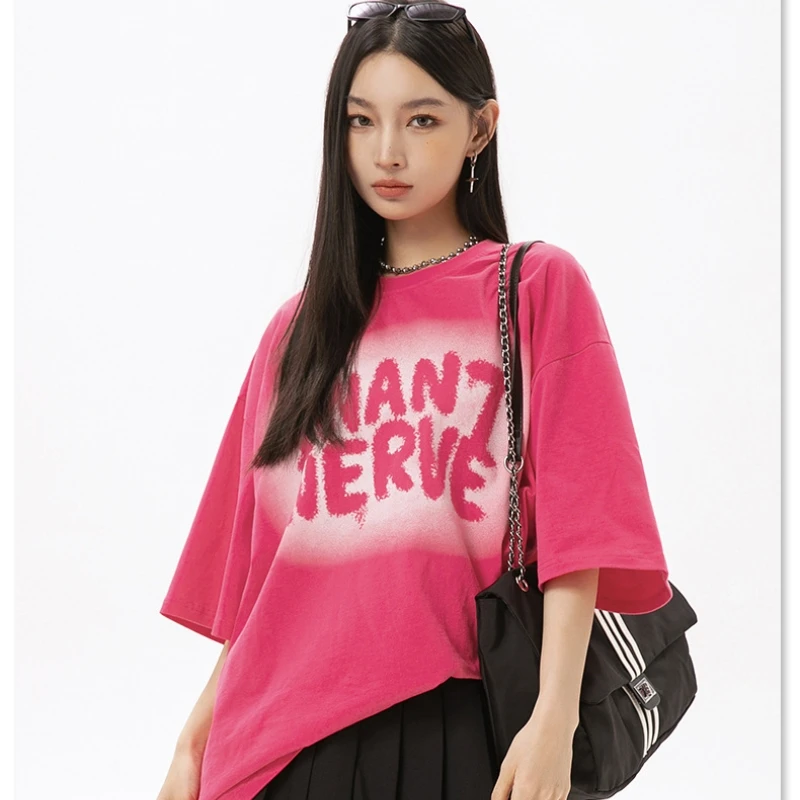 Personalized Graffiti Letter Print Short Sleeve T Shirt Men Women Spring Summer Korean American Loose Cotton Body Shirt Couples
Personalized Graffiti Letter Print Short Sleeve T Shirt Men Women Spring Summer Korean American Loose Cotton Body Shirt Couples