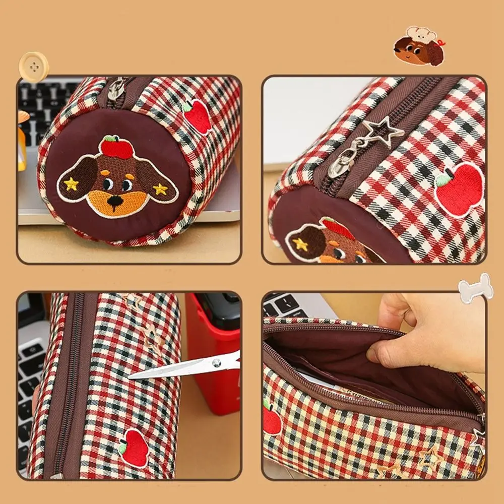 Desk Storage Bag Pencil Case Pouch Cake Roll Zipper Embroidery Pen Case Large Capacity Pillow Shape Stationery Storage Bag 
Desk Storage Bag Pencil Case Pouch Cake Roll Zipper Embroidery Pen Case Large Capacity Pillow Shape Stationery Storage Bag