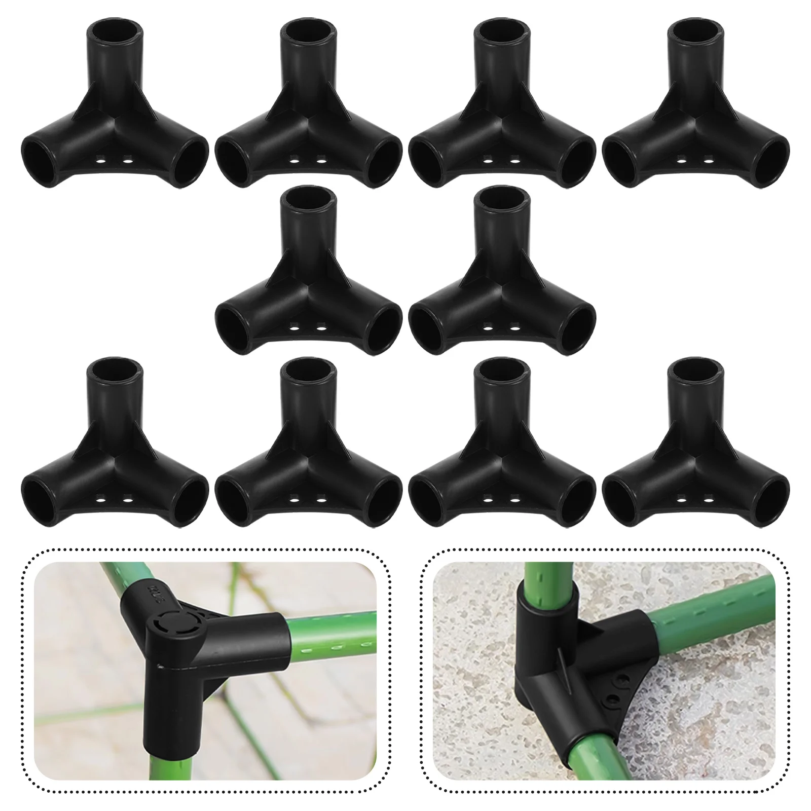 10PCS 3 Way Corner Connectors Four Way Black Plastic Tube Connectors PP Material Impact Resistant Gardening Greenhouse
10PCS 3 Way Corner Connectors Four Way Black Plastic Tube Connectors PP Material Impact Resistant Gardening Greenhouse