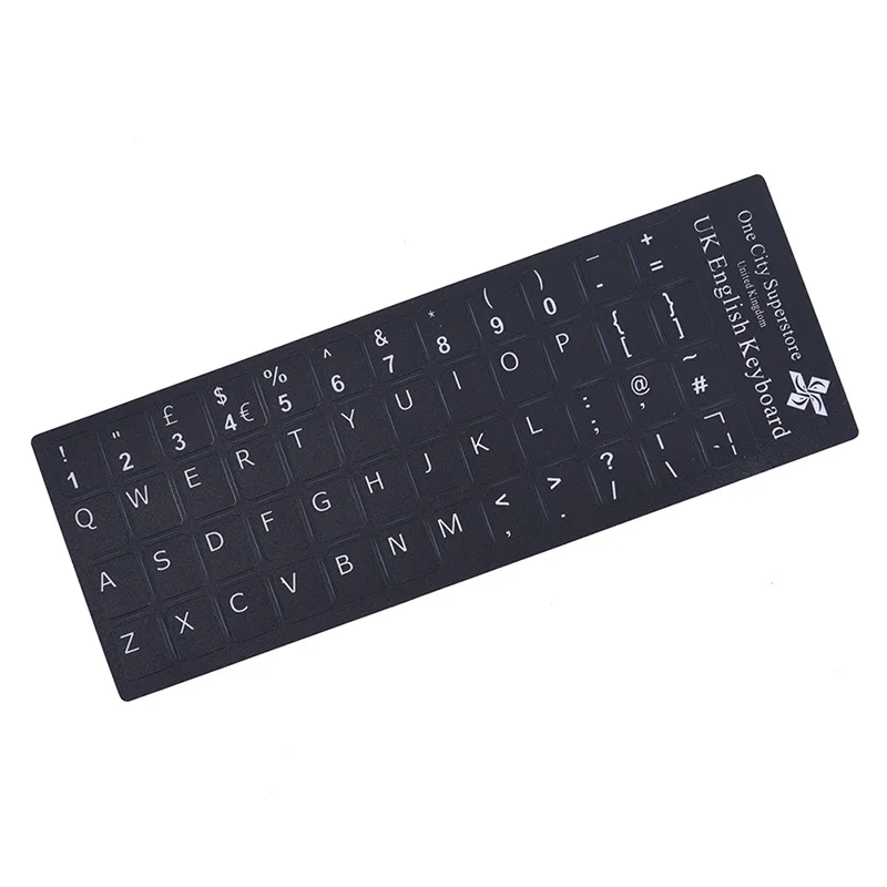 English Keyboard Replacement Stickers Skin White On Black Suitable For Any Pc Laptop
English Keyboard Replacement Stickers Skin White On Black Suitable For Any Pc Laptop