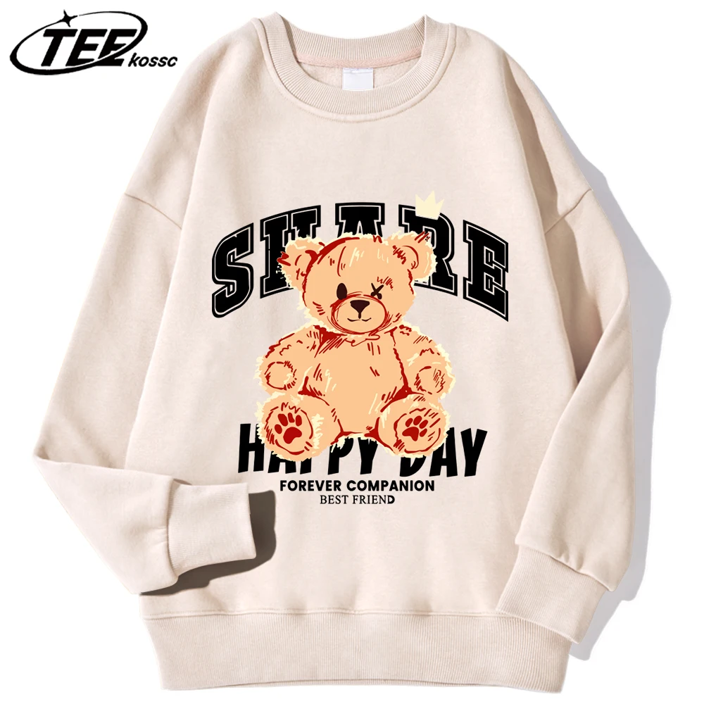 Свитшот с принтом плюшевого мишки Happy Day, мужская флисовая винтажная спортивная одежда, свободные пуловеры с круглым вырезом, осенняя одежда унисекс
Свитшот с принтом плюшевого мишки Happy Day, мужская флисовая винтажная спортивная одежда, свободные пуловеры с круглым вырезом, осенняя одежда унисекс