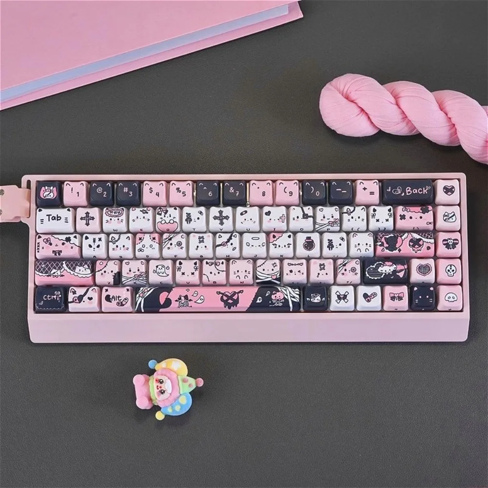 Колпачки для клавиш Black Cat PBT Dye-Sub Cherry Profile Симпатичные эстетические колпачки для клавиш для рисования 60/65% клавиатуры 
Колпачки для клавиш Black Cat PBT Dye-Sub Cherry Profile Симпатичные эстетические колпачки для клавиш для рисования 60/65% клавиатуры