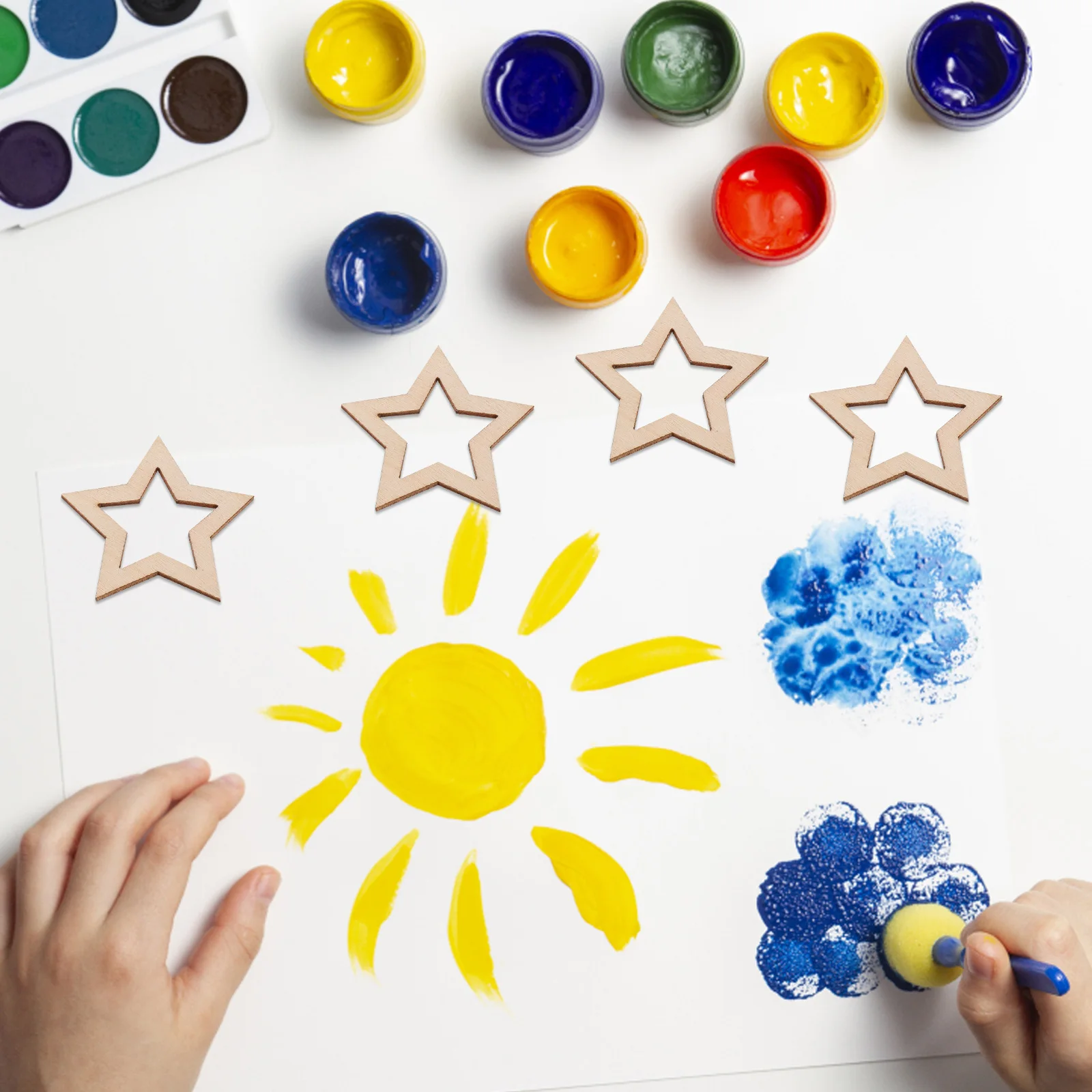 25 Pcs Christmas Party Decoration Wood Crafts Hollow Wooden Stars for Blank Cutouts
25 Pcs Christmas Party Decoration Wood Crafts Hollow Wooden Stars for Blank Cutouts