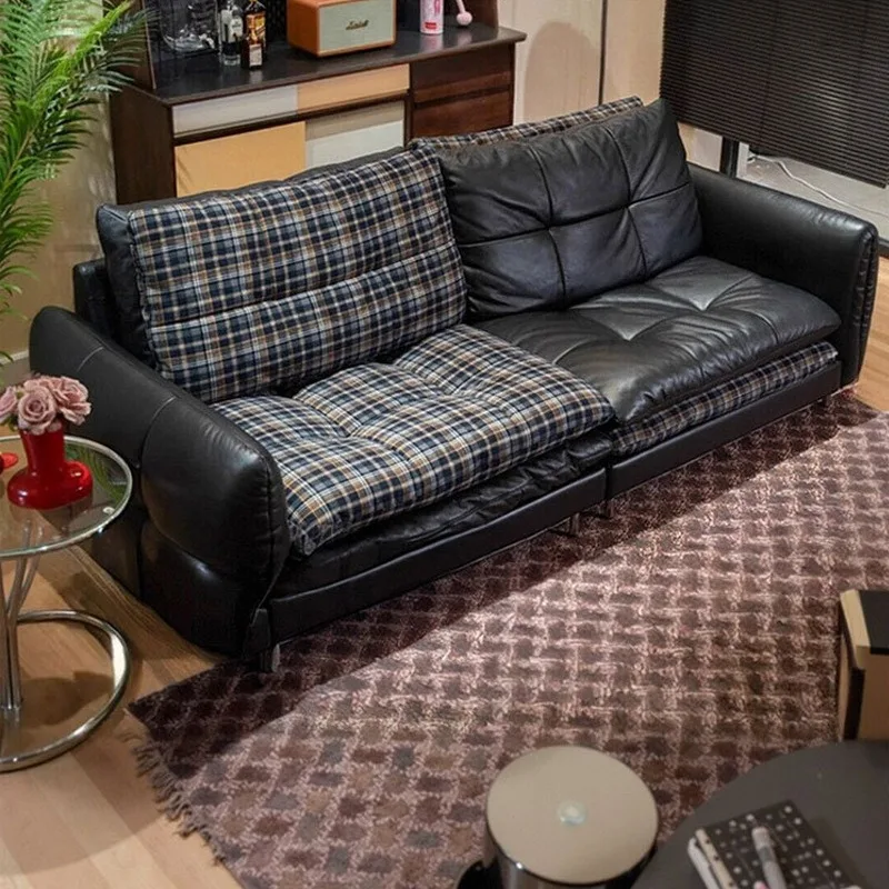Used sofa with vertical row, freely switchable on both sides, small apartment, waxed genuine leather sofa
Used sofa with vertical row, freely switchable on both sides, small apartment, waxed genuine leather sofa