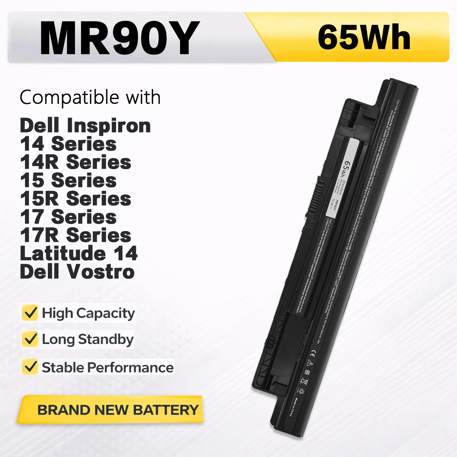 Аккумулятор PowerHub MR90Y для ноутбуков Dell Inspiron 3521, 3721, 5521, 5721, 14-3421, 14-3437, 14R-5421, 17 Latitude 3000, 3540 Series XCMRD
Аккумулятор PowerHub MR90Y для ноутбуков Dell Inspiron 3521, 3721, 5521, 5721, 14-3421, 14-3437, 14R-5421, 17 Latitude 3000, 3540 Series XCMRD