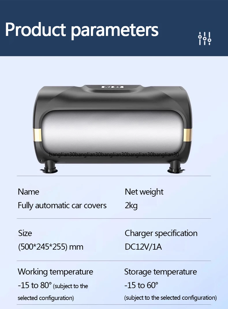 Fully Automatic Car Cover, Sun Protection, Rain Protection, Heat Insulation, Electric Retractable Sunshade, Dust-proof Car Cover
Fully Automatic Car Cover, Sun Protection, Rain Protection, Heat Insulation, Electric Retractable Sunshade, Dust-proof Car Cover