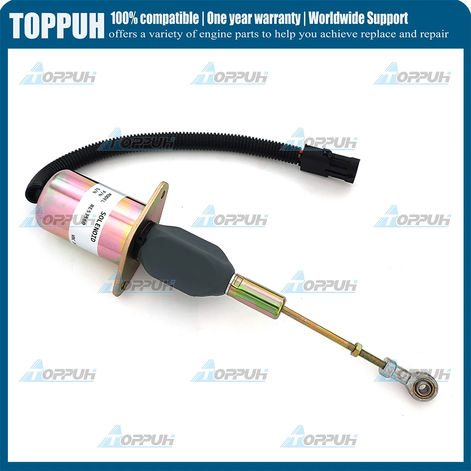 New Electric Fuel Stop Solenoid Valve RE53560 24V For John Deere 892ELC Excavator
New Electric Fuel Stop Solenoid Valve RE53560 24V For John Deere 892ELC Excavator
