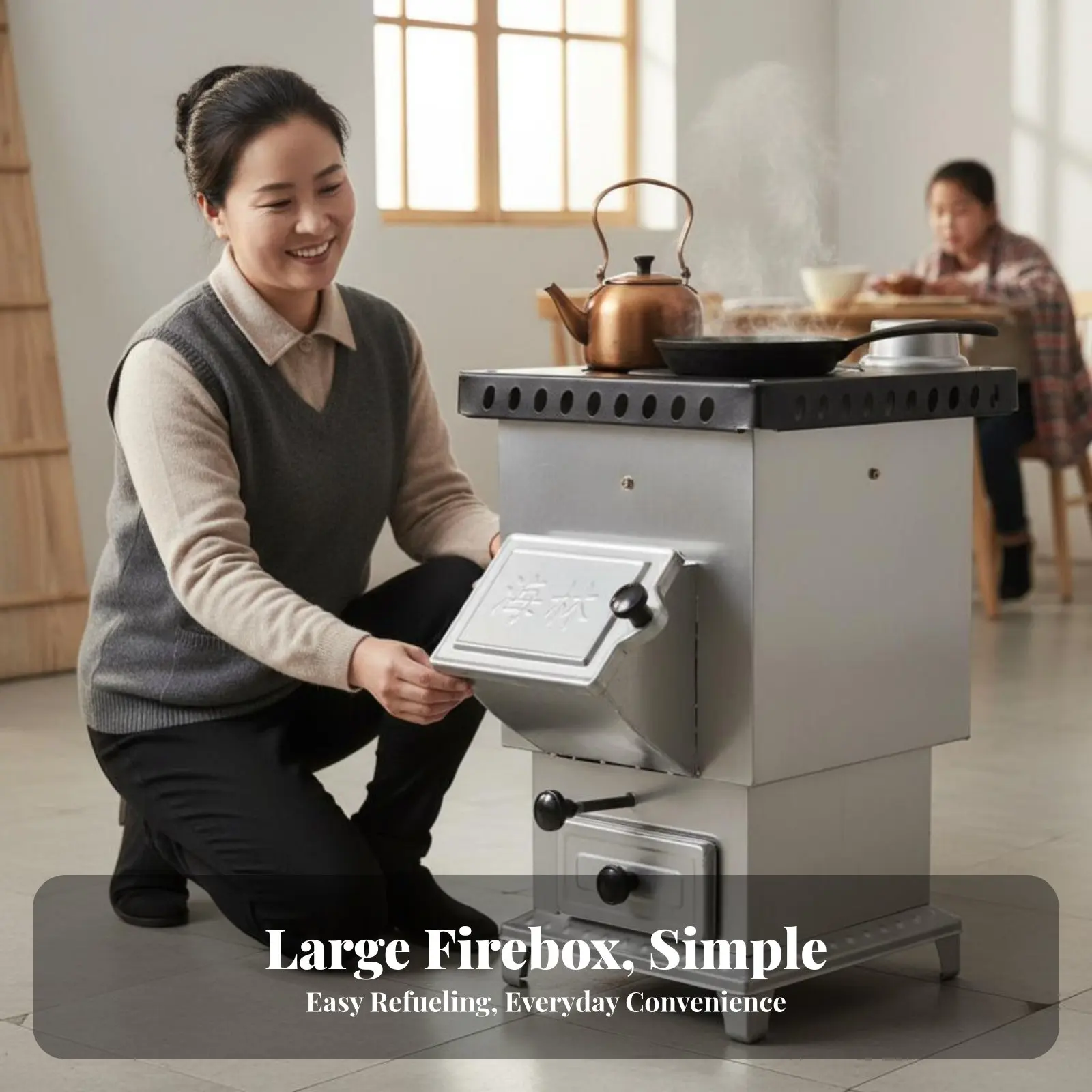 Wood Gasification Stove, Energy-Saving Dual Fuel Fireplace, Rural Household Smokeless Heater
Wood Gasification Stove, Energy-Saving Dual Fuel Fireplace, Rural Household Smokeless Heater