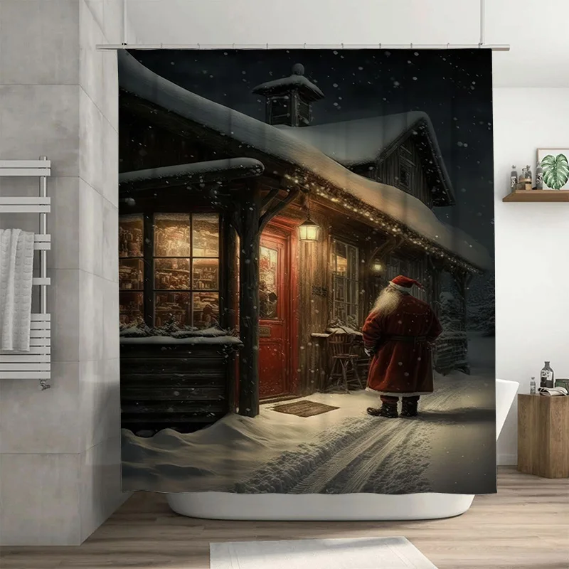 Tuniu Festive Santa Claus Christmas Bathroom Decor Shower Curtain Rustic Lodge Cabin Holiday Home Decor Cozy Winter Scene Gift
Tuniu Festive Santa Claus Christmas Bathroom Decor Shower Curtain Rustic Lodge Cabin Holiday Home Decor Cozy Winter Scene Gift