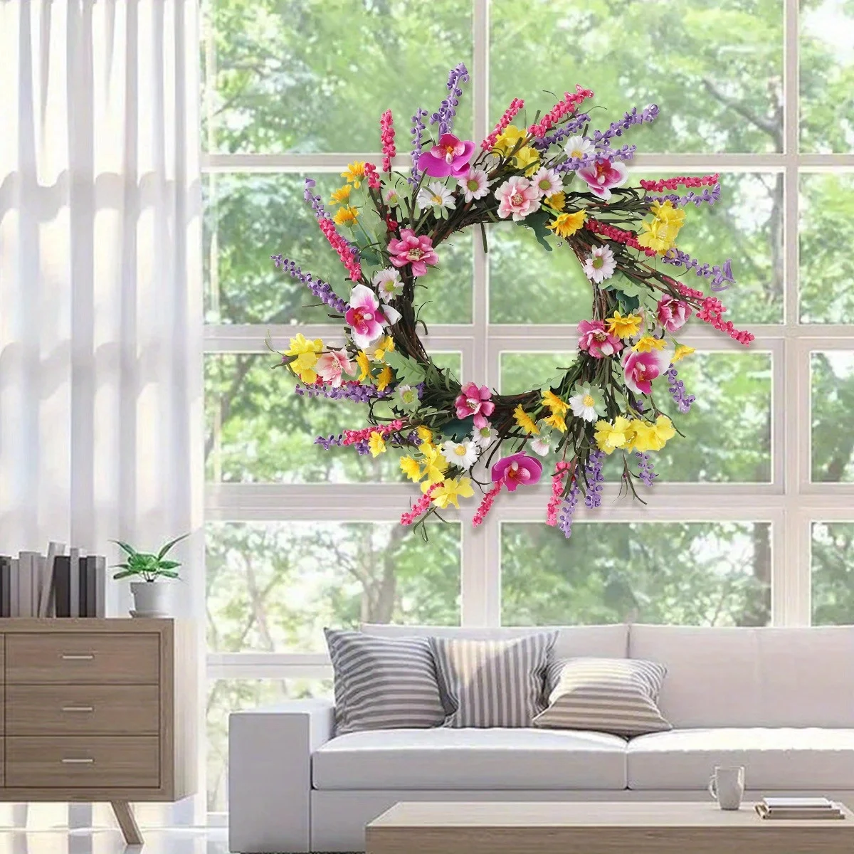 Phalaenopsis Winter Jasmine Wreath 19.6in Wildflower Wreath Spring and Summer Wreath Artificial Spring Wreath Silk
Phalaenopsis Winter Jasmine Wreath 19.6in Wildflower Wreath Spring and Summer Wreath Artificial Spring Wreath Silk