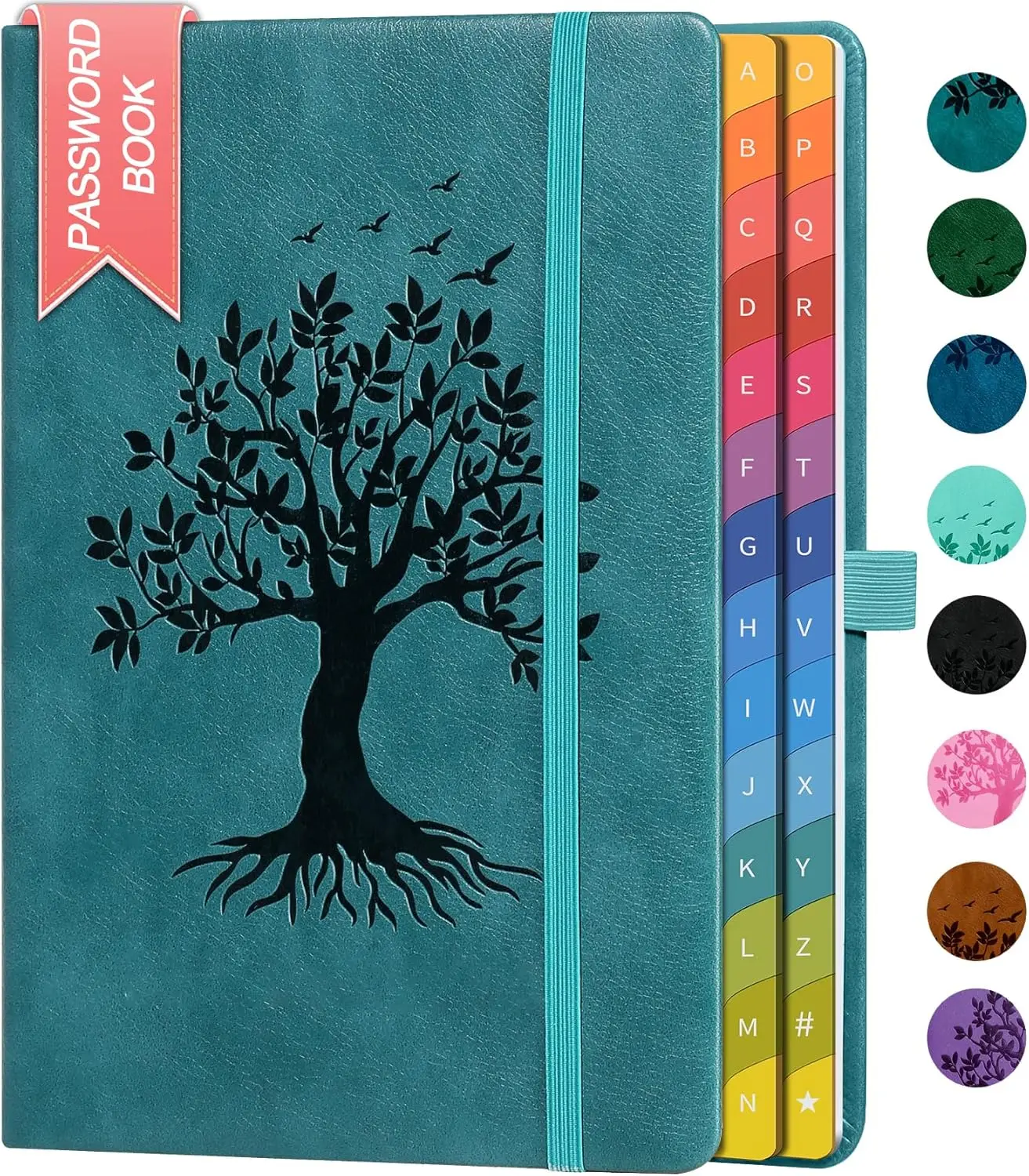 Password Book with Colorful Alphabetical Tabs, 8.4" x 5.8" Hardcover Password Keeper & Internet Login Organizer for Seniors, Home & Office, Sea Green
Password Book with Colorful Alphabetical Tabs, 8.4" x 5.8" Hardcover Password Keeper & Internet Login Organizer for Seniors, Home & Office, Sea Green