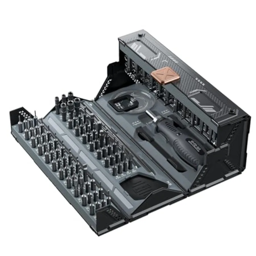 Precision Ratchet Screwdriver Set with Case, 180 in 1 Computer Screwdriver Tool, Compact Tool Set, Screwdriver Repair Kit for L
Precision Ratchet Screwdriver Set with Case, 180 in 1 Computer Screwdriver Tool, Compact Tool Set, Screwdriver Repair Kit for L