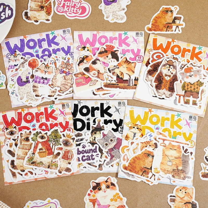 15 Pcs Sticker Pack Work Diary Series Cute Cute Pet Scrapbook Stickers Handmade Account DIY Diary Material Decoration Stickers
15 Pcs Sticker Pack Work Diary Series Cute Cute Pet Scrapbook Stickers Handmade Account DIY Diary Material Decoration Stickers