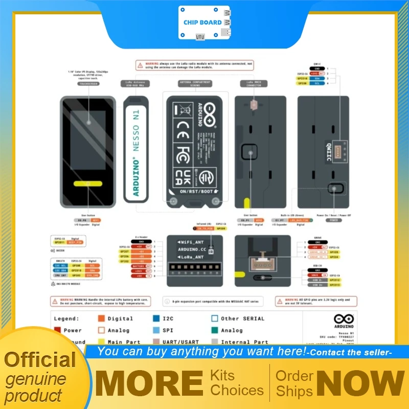 Arduino Nesso N1 Wireless IoT Kit Built on ESP32-C6 with WiFi 6, BLE, 802.15.4, LoRa and Infrared Control