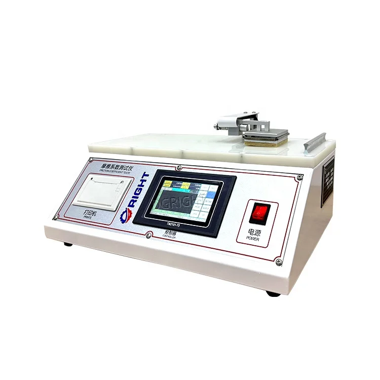 Touch Screen COF Plastic Film and Sheeting Friction Coefficient Tester
Touch Screen COF Plastic Film and Sheeting Friction Coefficient Tester