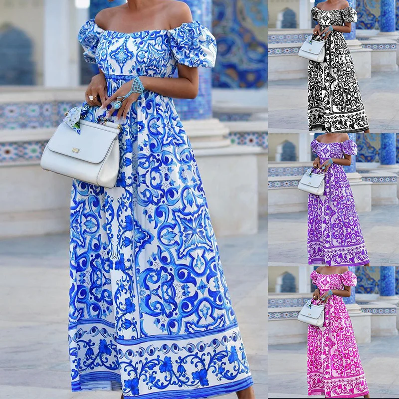 Long Dress Women Dresses Off Shoulder Vestidos Y2k Streetwear Slash Neck Short Sleeve High Waist Elegant Print Party Summer
Long Dress Women Dresses Off Shoulder Vestidos Y2k Streetwear Slash Neck Short Sleeve High Waist Elegant Print Party Summer
