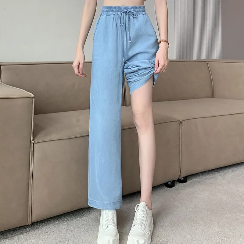 Soft Jeans for Women's Summer Thin New Loose Straight Wide-leg Pants Woman Fashion Vintage Korean Style Harajuku Baggy Clothing
Soft Jeans for Women's Summer Thin New Loose Straight Wide-leg Pants Woman Fashion Vintage Korean Style Harajuku Baggy Clothing