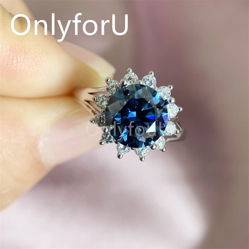 3ct Royal Blue Moissanite Diamond with Real Sterling Silver 925 Women Wedding Rings Pass Test 9*9mm Elegant Flower Design GRA
3ct Royal Blue Moissanite Diamond with Real Sterling Silver 925 Women Wedding Rings Pass Test 9*9mm Elegant Flower Design GRA