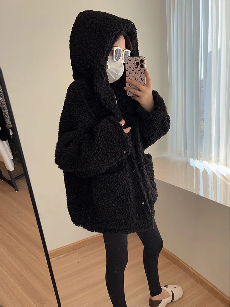 Oversize Woolen Coat Women's Korean Sle Long Sve Warm Casual Coat with ket Polyester Bla Particle Fce Lam...
Oversize Woolen Coat Women's Korean Sle Long Sve Warm Casual Coat with ket Polyester Bla Particle Fce Lam...